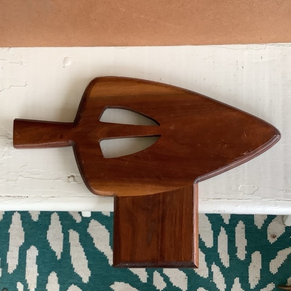 Unique Wood Cutting Board Boho Kitchen Cooking Taxidermy Back Plate Mount - Picture 3 of 5